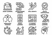 Vector Digital Learning Skills Icons, an Outline Icon by adenpinkstore (Thumbnail 9 of 11)