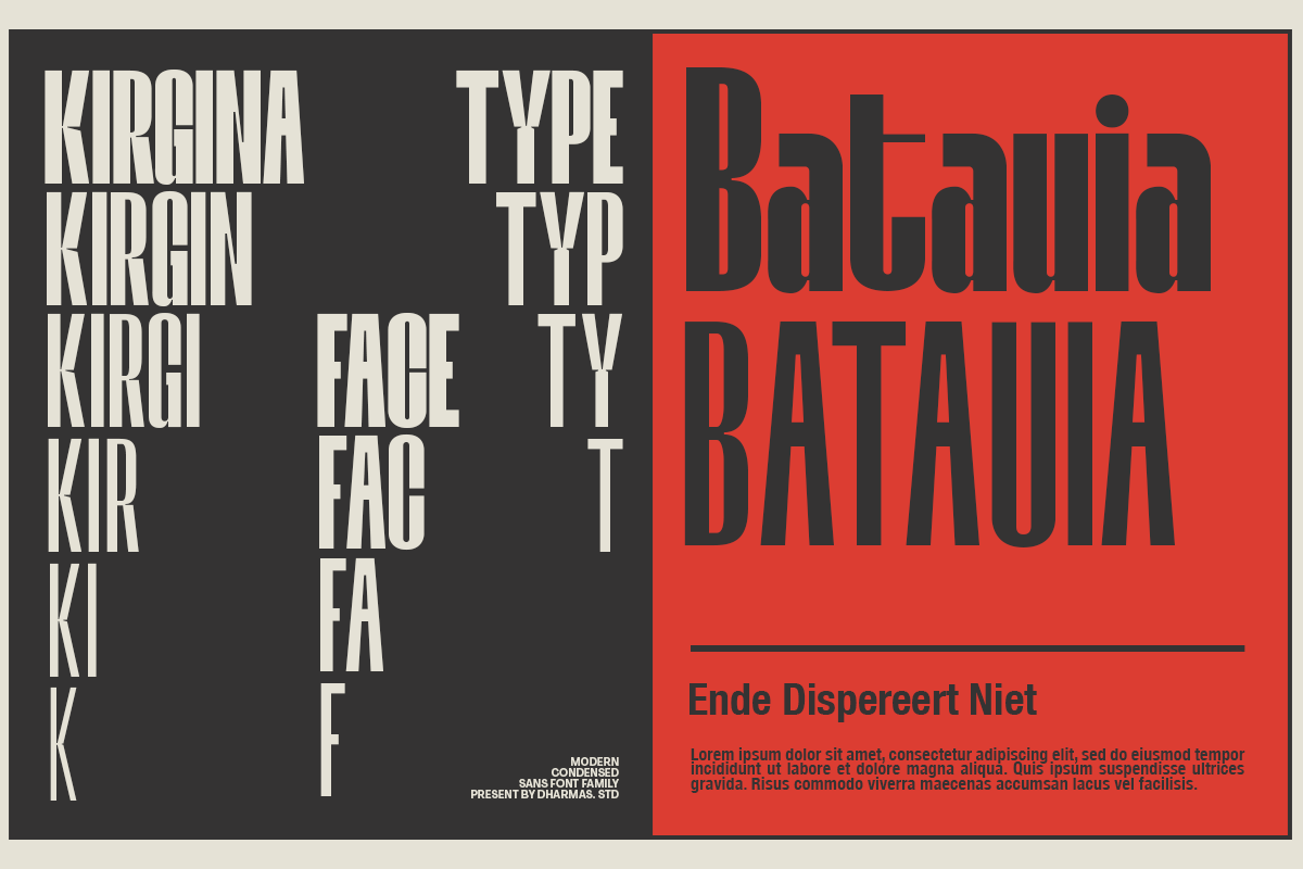 Kirgina - 6 Condensed Font, a Sans Serif Font by Dharmas Foundry (Photo 9 of 15)