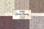 Muted Damask Digital Paper, a Texture Graphic by Digital Curio (Thumbnail 1 of 3)
