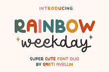 Rainbow Weekday - Cute Font Duo