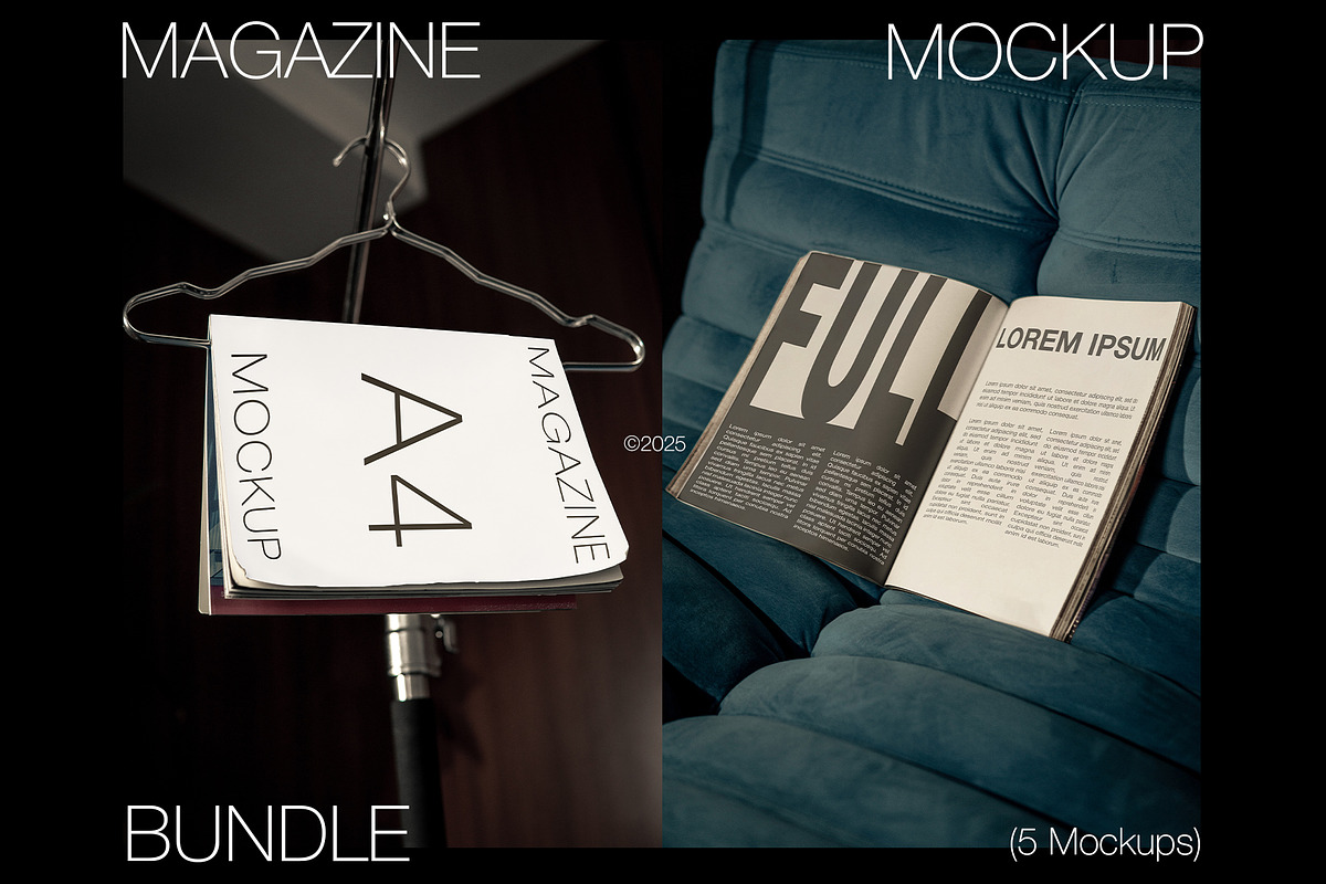 Magazine Mockup Bundle (5 PSD), a Books & Magazine Mockup by Mocktopia (Photo 1 of 10)