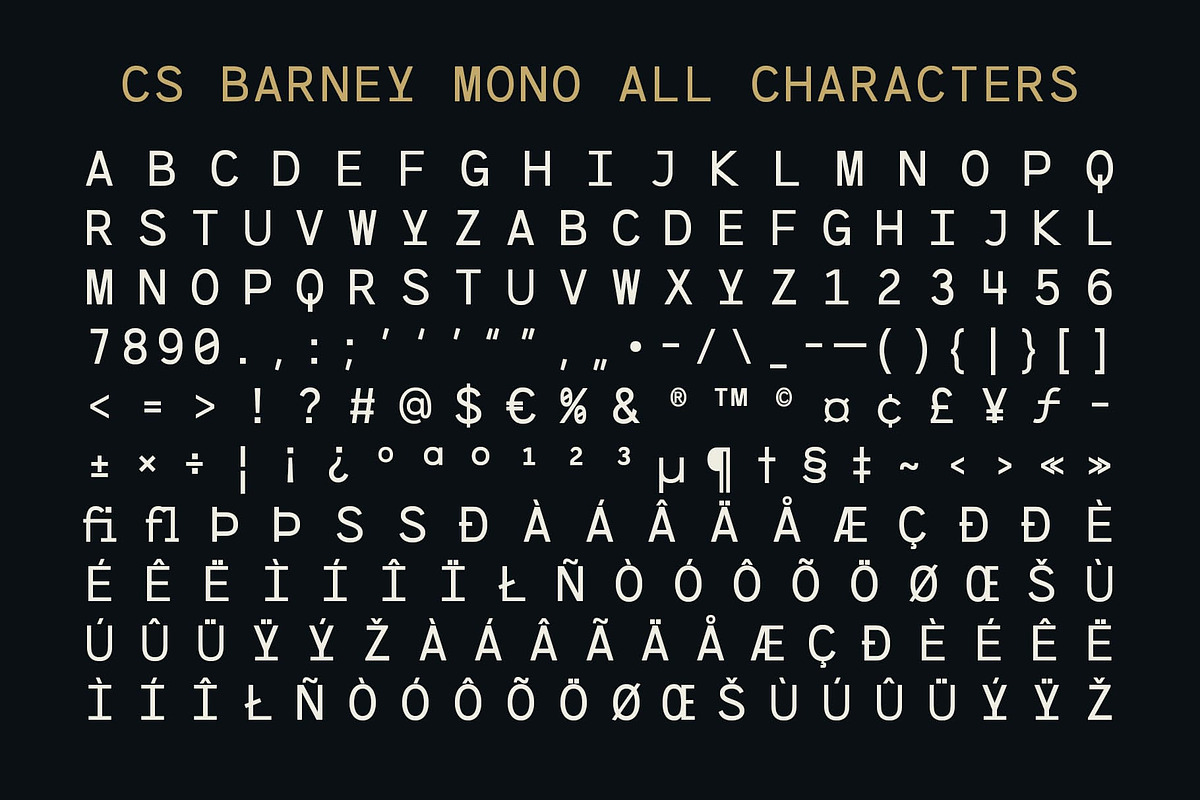 CS Barney Mono 3D, a Sans Serif Font by Craft Supply Co. (Photo 8 of 8)