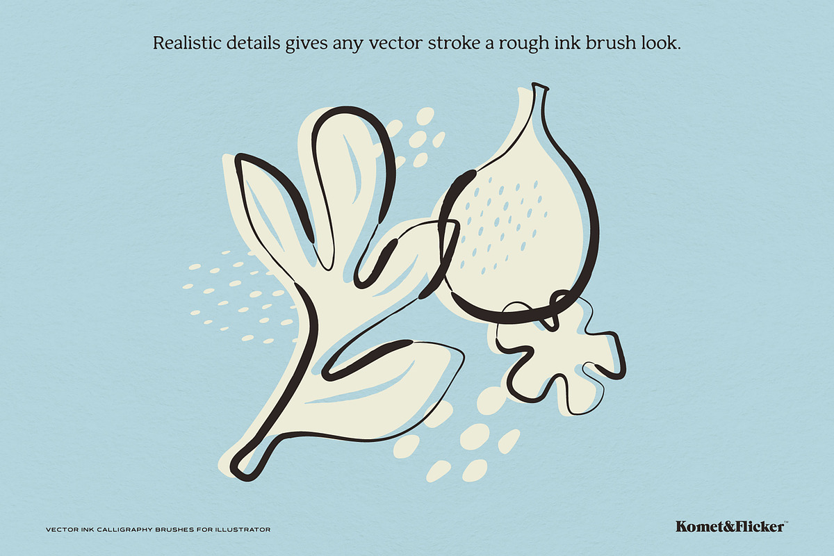 Vector Ink Calligraphy Brushes, a Brush Add-On by Komet & Flicker (Photo 5 of 12)