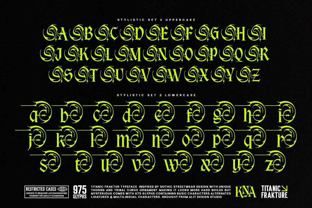 Titanic Fraktur Typeface, a Blackletter Font by alit design (Photo 10 of 20)