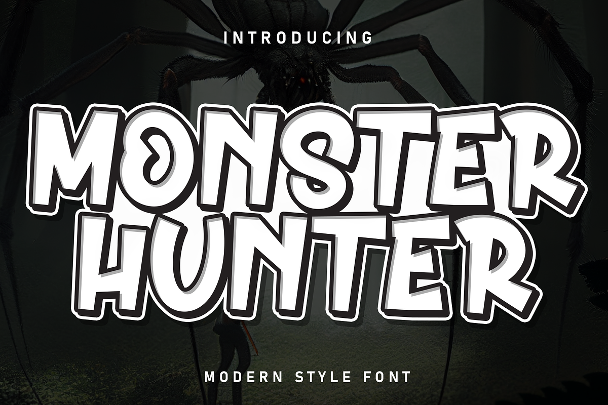 Monster Hunter | Script Font, a Script Font by Scratchones (Photo 1 of 8)