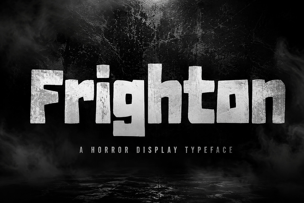 FRIGHTON – Horror Display Typeface, a Script Font by Wow Magic (Photo 1 of 6)
