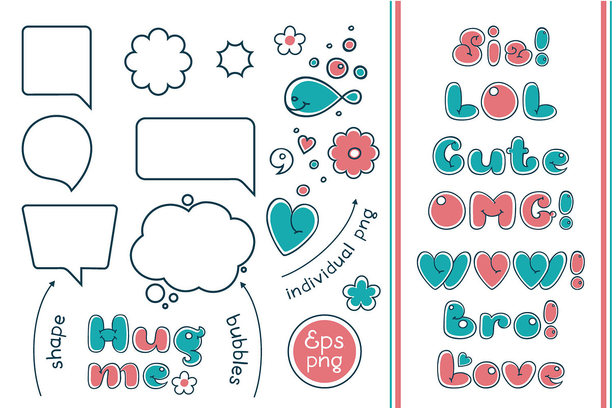 Sale Bubble Double Duo font preview 3