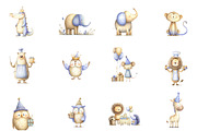 Yummy party - whimsy animal, an Illustration by DreamCafeArt (Thumbnail 4 of 8)