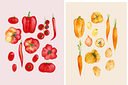 Watercolor vegetables, a Food Illustration by LeriaArt watercolor (Thumbnail 3 of 5)