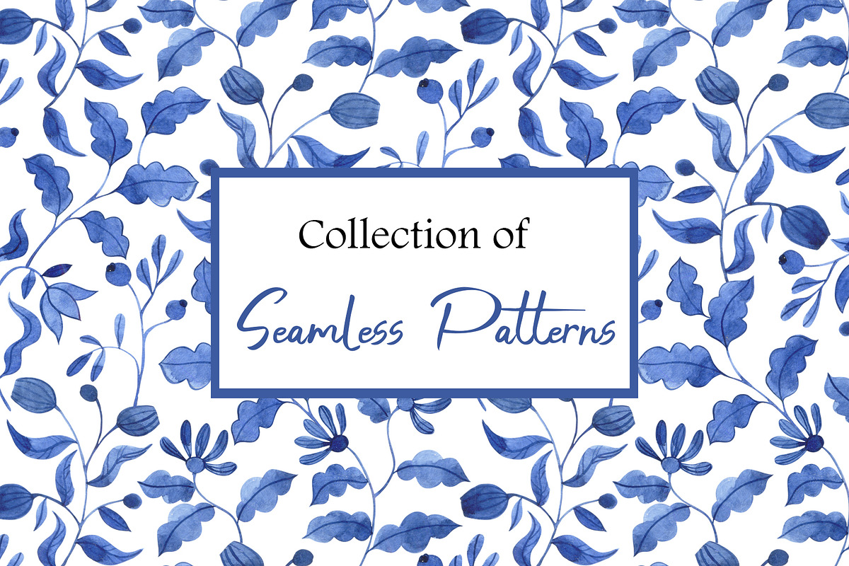 Blue Patterns Collection, a Pattern Graphic by made by Tanya (Photo 1 of 4)