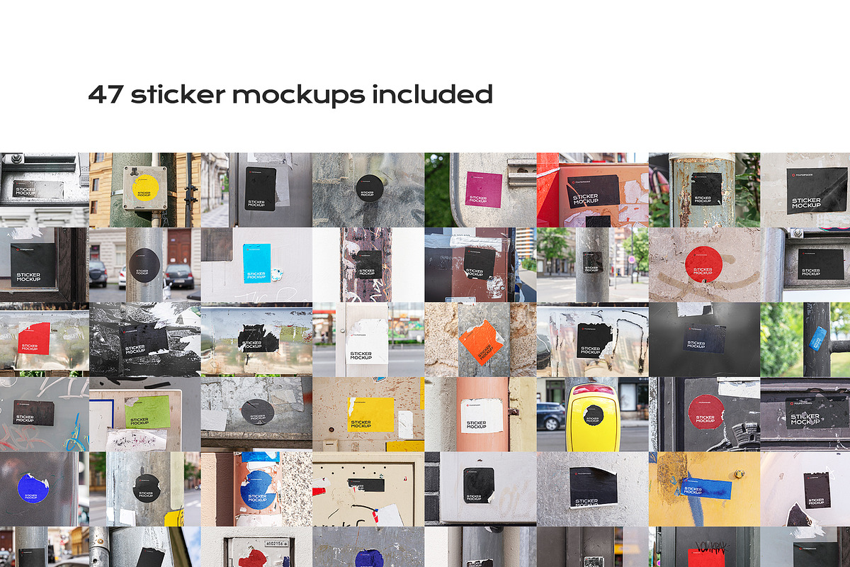 47 sticker mockup bundle vol 2, a Product Mockup by FoundImages (Photo 3 of 50)