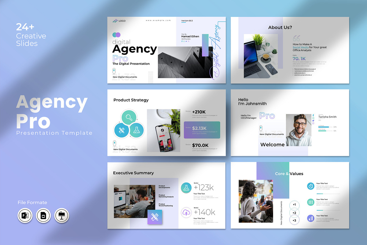 Digital Agency Pro Presentation, a Presentation Template by Creative-Work (Photo 1 of 9)