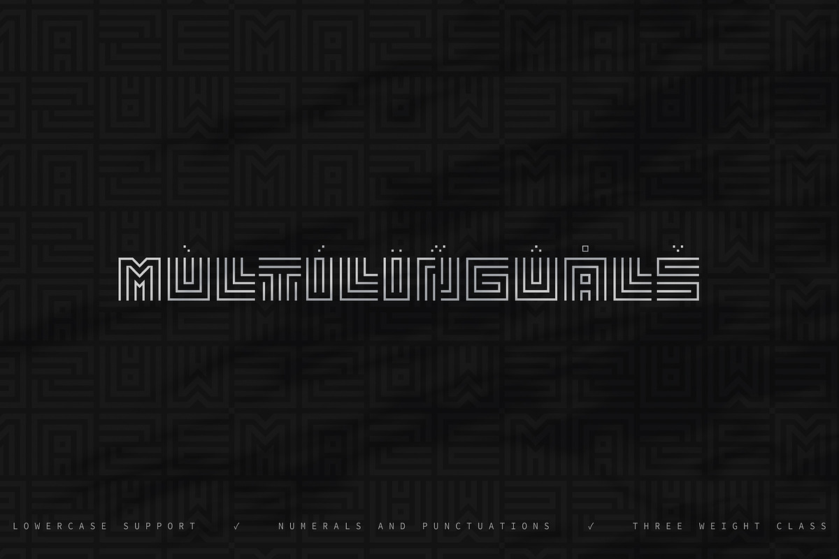 Geometric Maze Font preview 7