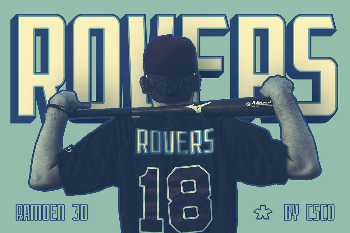 Ramoen 3D, a Sans Serif Font by Craft Supply Co. (Photo 4 of 8)