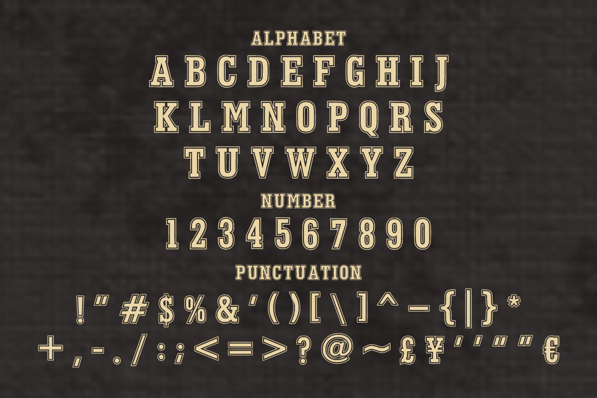 RETRO UNIVERSITY-Groovy Varsity Font, a Slab Serif Font by KiddoGlyphs Studio (Photo 4 of 5)