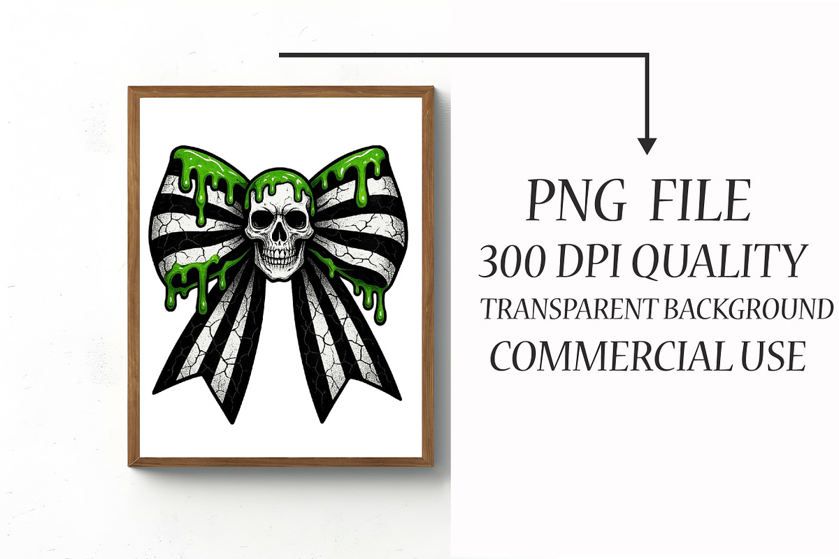 Striped Halloween Coquette Bows PNG, an Illustration by Libby Wishes (Photo 2 of 6)