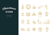 Gold line Christmas set, an Illustration by Fay_Francevna (Thumbnail 2 of 5)