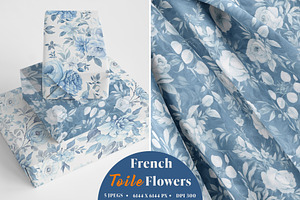 Vintage French Toile Floral Patterns