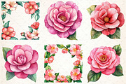 Camellia Flower Bloom Clipart, an Illustration by Rose Art (Thumbnail 3 of 6)