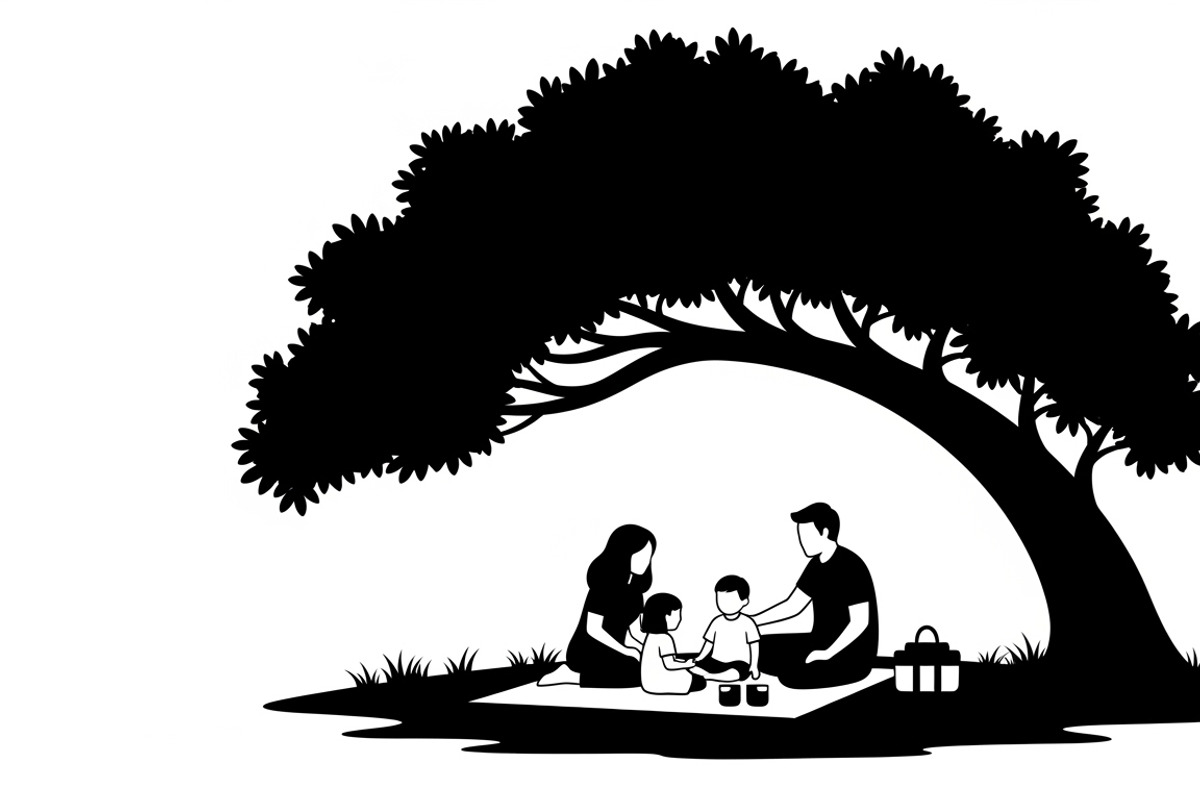 Charming summer picnic family, a Seasonal Illustration by Amazin_art (Photo 3 of 23)