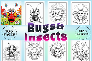 Cute Bugs And Insects Coloring Pages