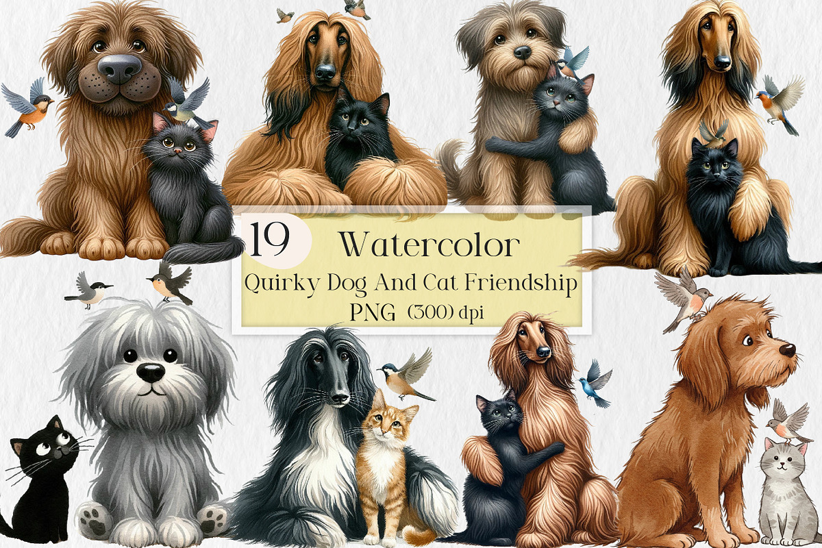 Quirky Dog And Cat Friendship, an Illustration by Creative Art (Photo 1 of 6)