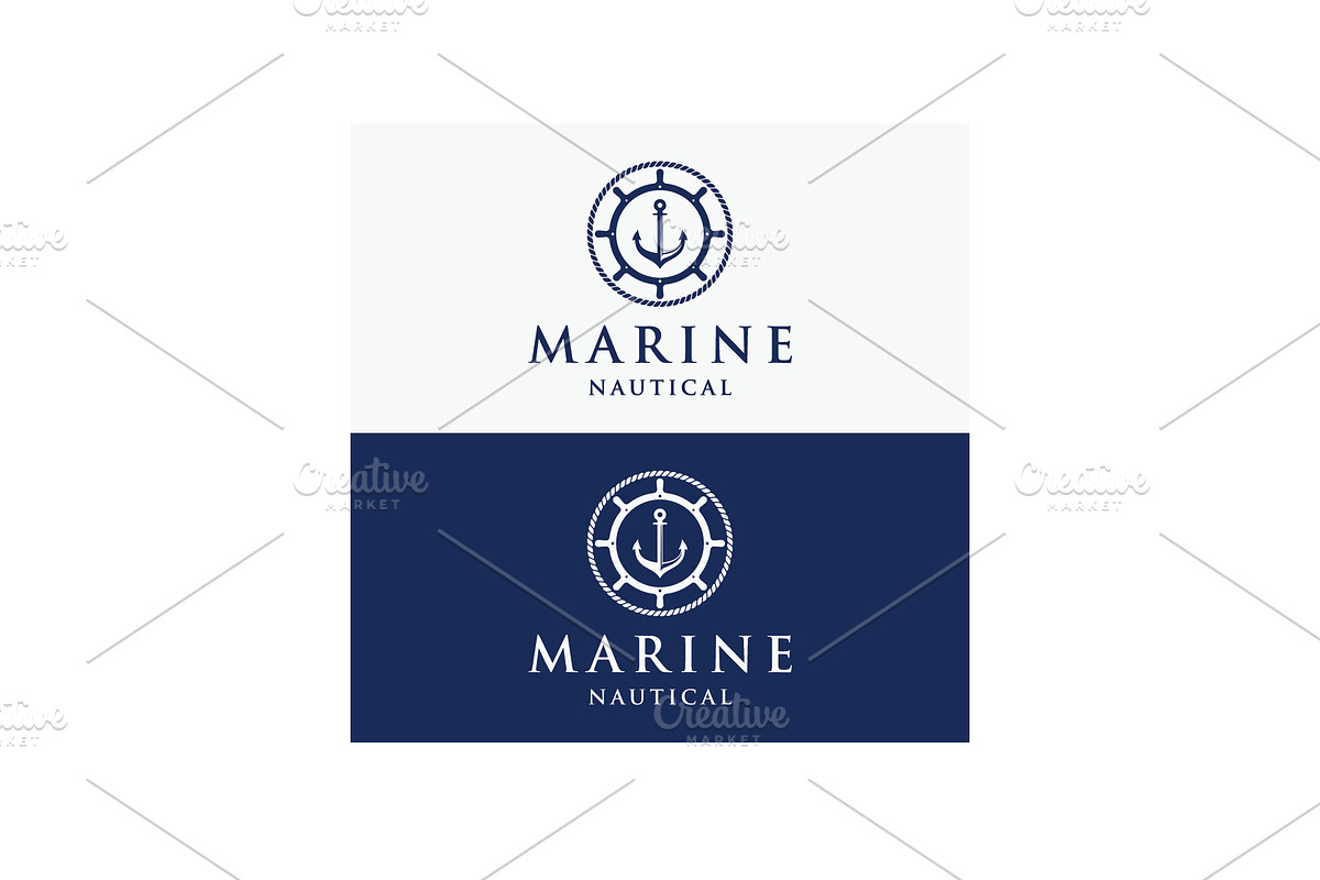 Retro vintage marine nautical logo d, a Branding & Logo Template by LOGOCREATIVE