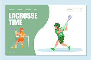 Lacrosse. landing page for lacrosse, a Sport Illustration by Onyx