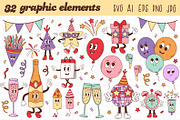 Groovy New Year collection, an Object Graphic by NataKa (Thumbnail 2 of 9)