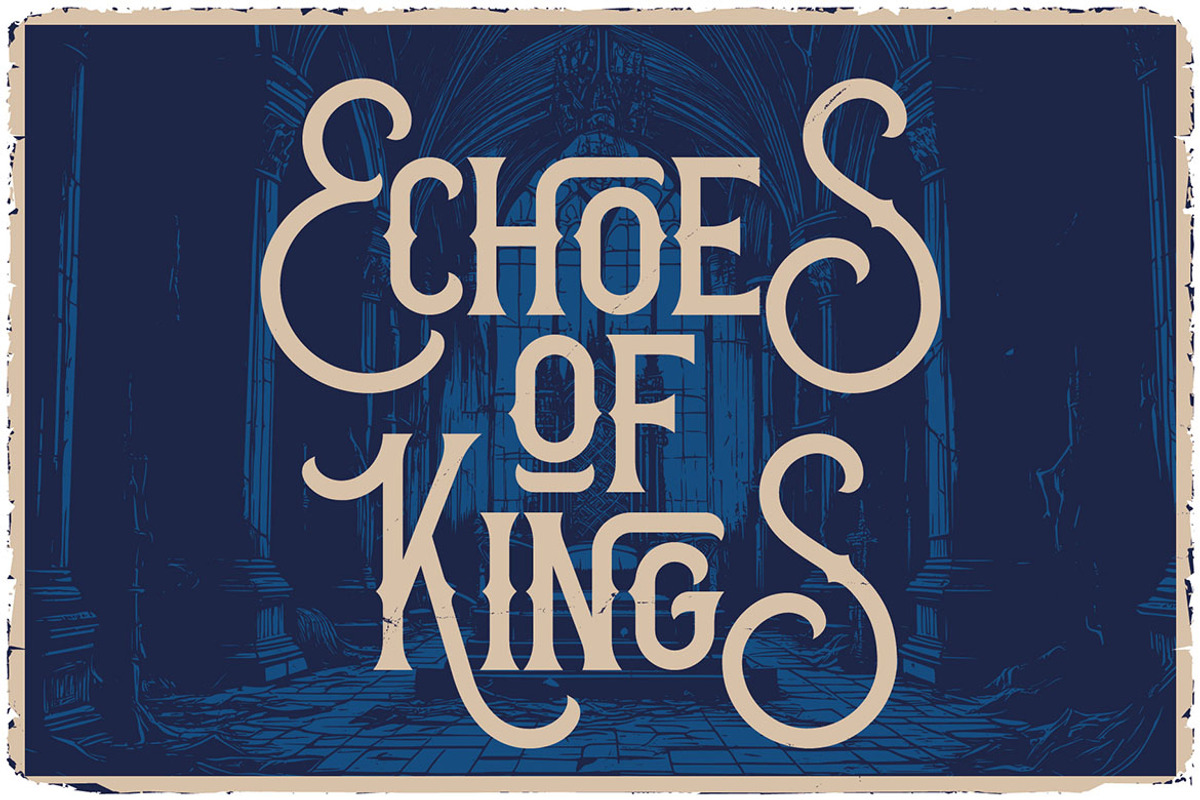 Kingdom Crown Vintage Label Font, a Serif Font by JumboDesign (Photo 2 of 6)