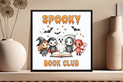 Spooky Book Club Witch Skeleton PNG, an Illustration by DreamCafeArt (Thumbnail 6 of 7)