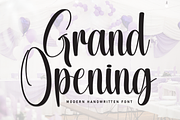 Grand Opening | Script Font, a Handwritten Font by Scratchones (Thumbnail 1 of 8)