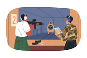 People at shooting gallery, range, a Sport Illustration by Good Studio (Thumbnail 2 of 5)