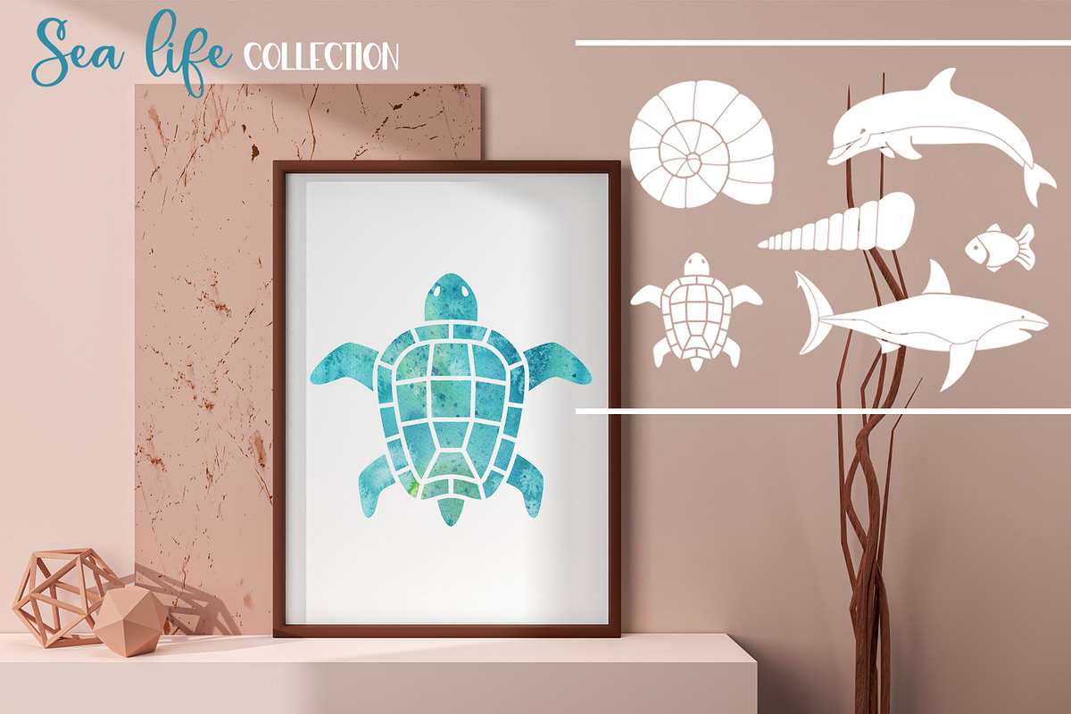 Sea life, an Animal Illustration by KlavaProDesign (Photo 2 of 10)