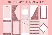 Rose Gold Instagram Templates, a Social Media Template by MORION (Thumbnail 2 of 5)