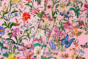 Pink Floral Garden Digital Papers, a Pattern Graphic by Creative Store (Thumbnail 3 of 5)