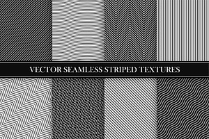 Monochrome striped seamless patterns, a Pattern Graphic by ExpressShop