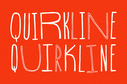 QUIRKLINE - Playful Handcrafted Font, a Handwritten Font by Tom Chalky