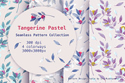 Tangerine Pastel Seamless Patterns, a Pattern Graphic by Marta & Livonka (Thumbnail 1 of 17)