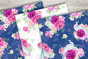 white peacocks patterns, a Pattern Graphic by MitrushovaArt (Thumbnail 10 of 12)