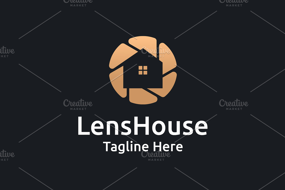 Gold Lens House Logo Design, a Branding & Logo Template by Artiveko (Photo 2 of 3)