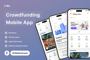 Filllo Crowdfunding App UI Kit