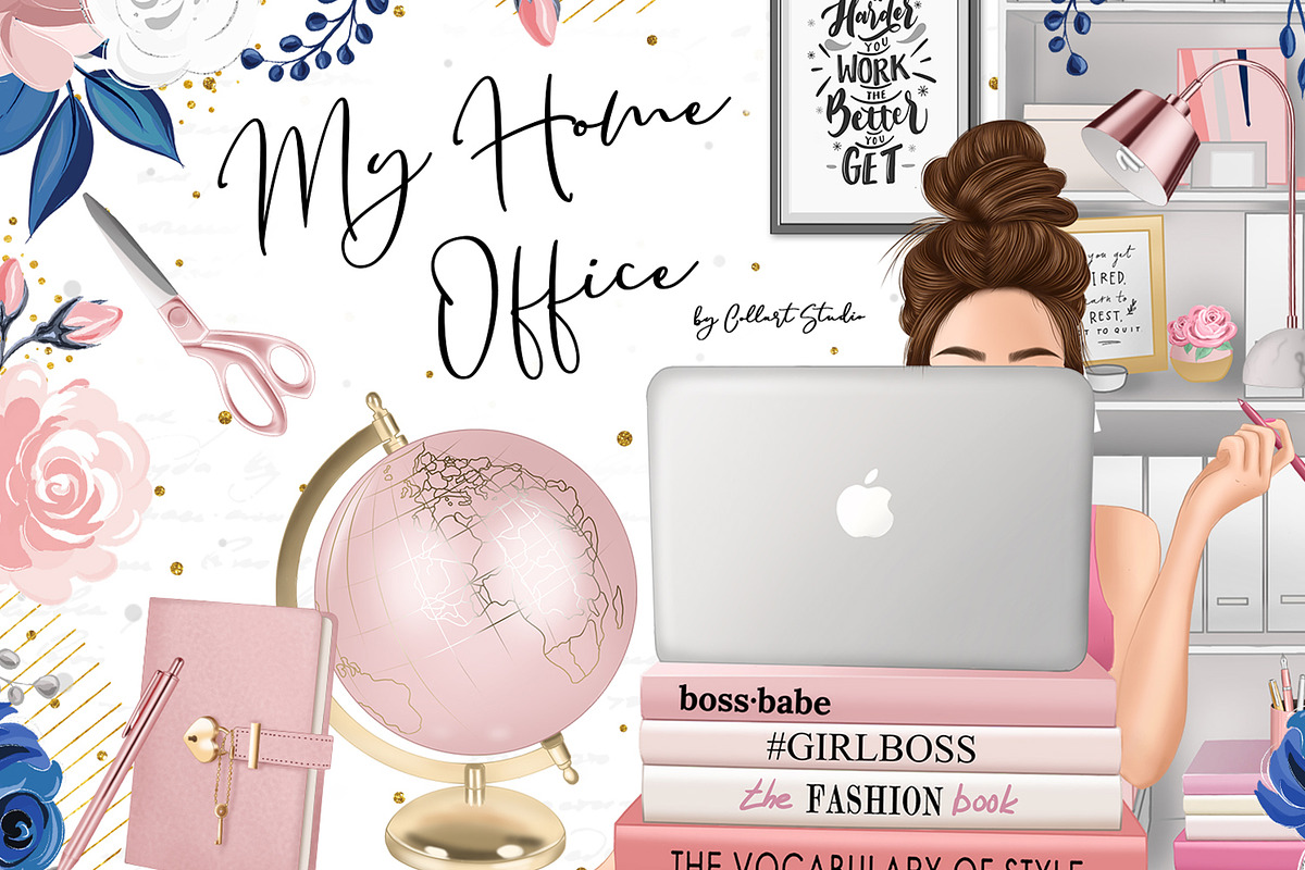 Planner girl clipart, girlboss, an Illustration by Collart Studio (Photo 1 of 6)