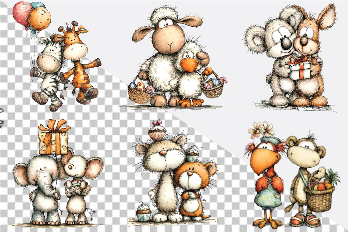Whimsical Animals Best Friend Clipar, an Animal Illustration by SVGArt (Photo 2 of 9)