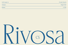 CS Rivosa – Elegant Serif Font