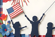 4th of July Paper Cutting 3, an Education Illustration by Sharon Schwalbe (Thumbnail 6 of 6)