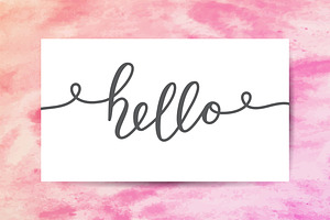 Hello, 5 Watercolor Cards