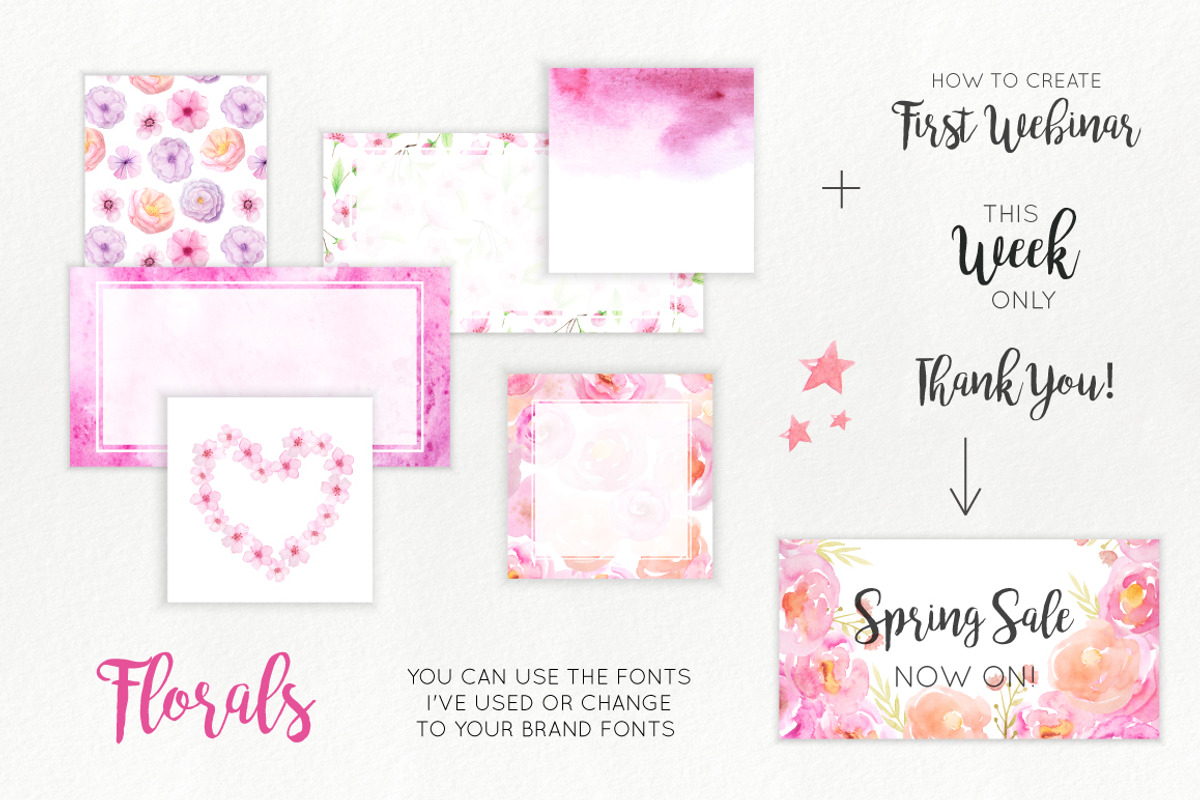 Florals Social Media Graphics, a Templates & Theme by LarysaZabrotskaya (Photo 5 of 7)