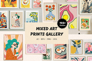 Colorful Modern Maximalist Wall Art