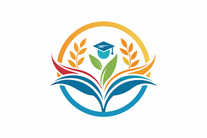 A logo design featuring a plant and, a Graphic by Iftikhar Alam